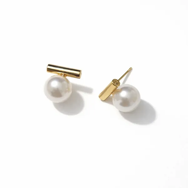 Gold_plated_Pearl_Bar_Stud_Earrings_For_Women